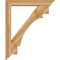 Ekena Millwork Merced Traditional Rough Sawn Bracket w/ Offset Brace, Western Red Cedar, 6"W x 36"D x 44"H BKT0604X36X44MRC01RWR - alternate 4